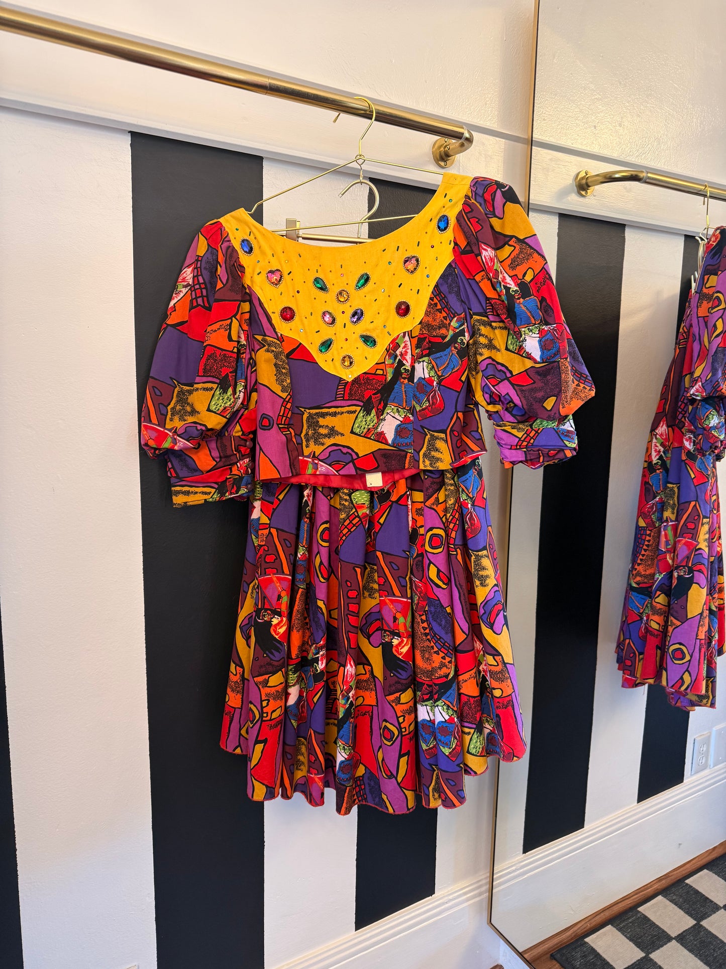 80s Reworked Cotton Puff Shoulder Set