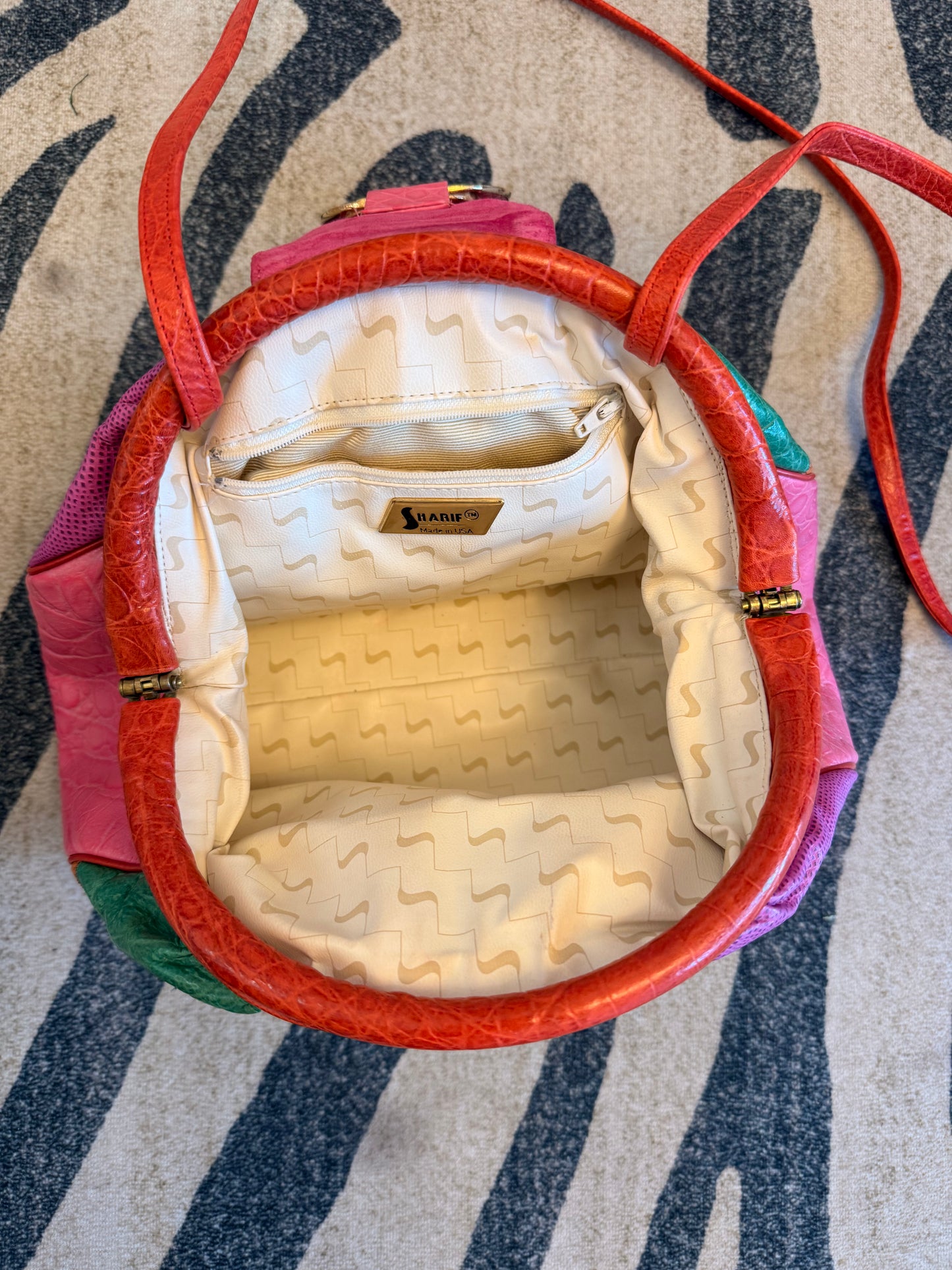 90s Rainbow Leather Purse
