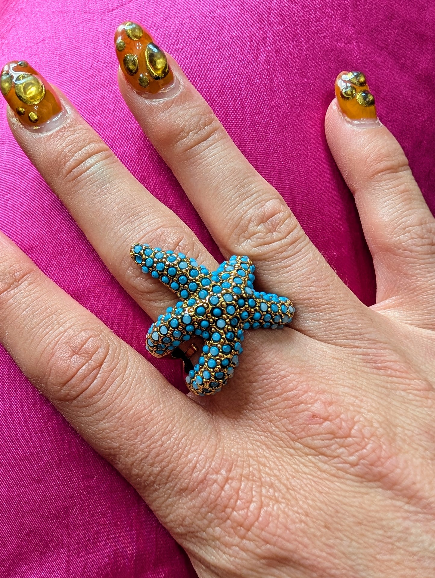 Vintage Starfish Wrap Ring