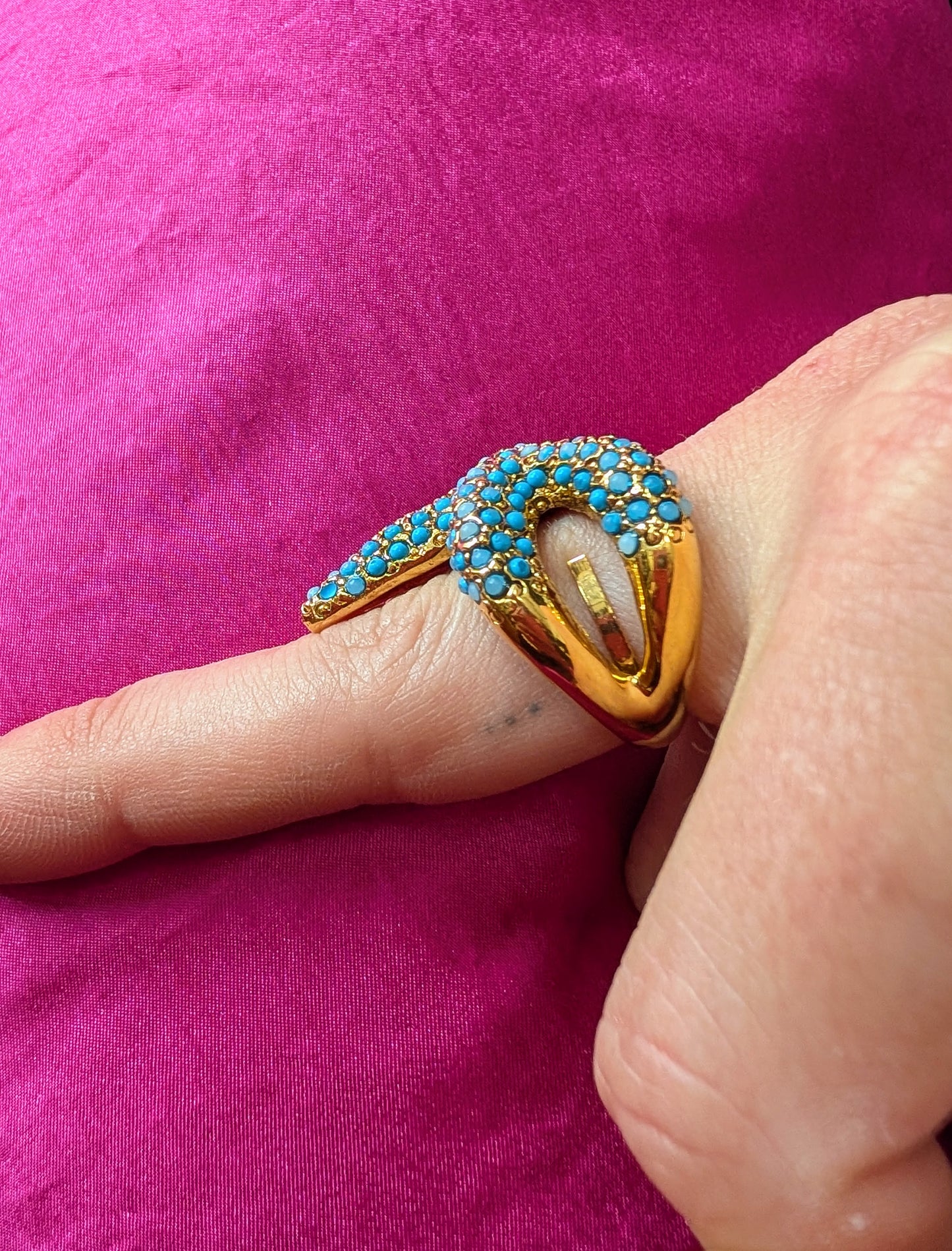 Vintage Starfish Wrap Ring