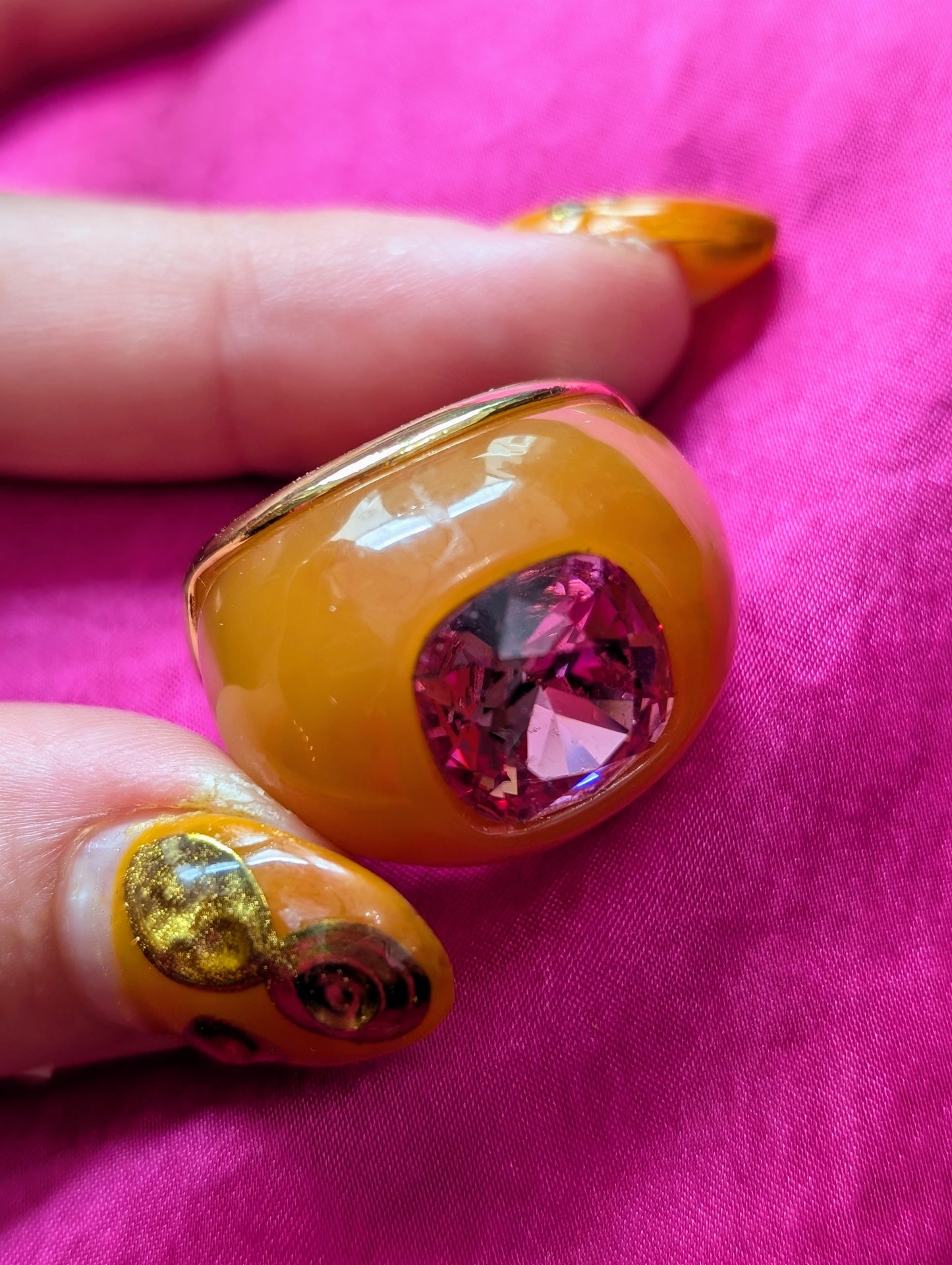 KJL Orange Gemstone Ring