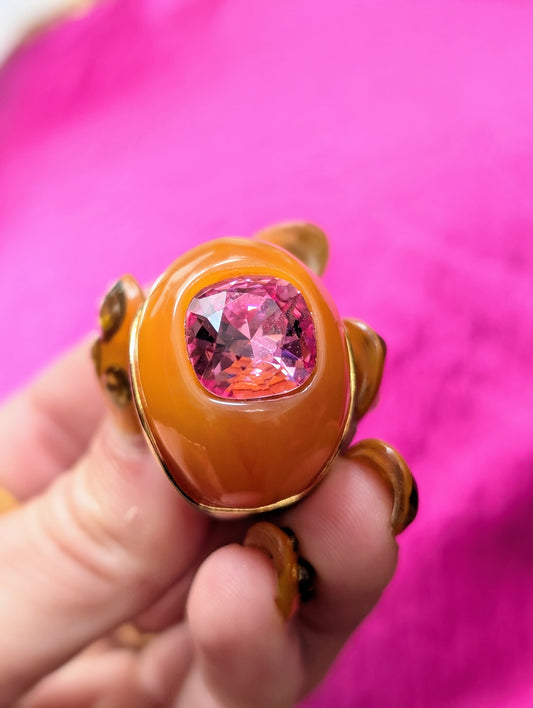 KJL Orange Gemstone Ring