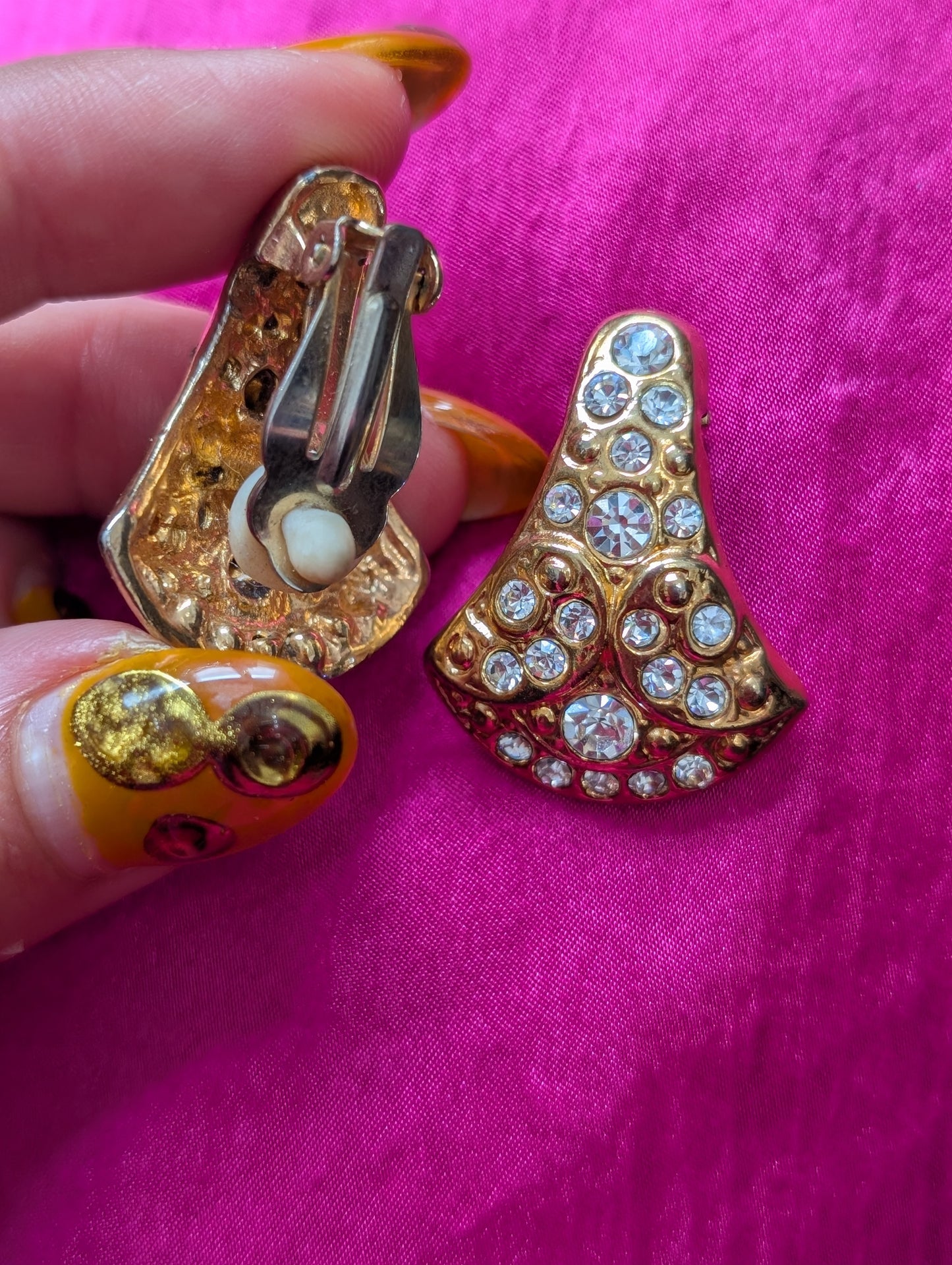 80s Rhinestone Earrings