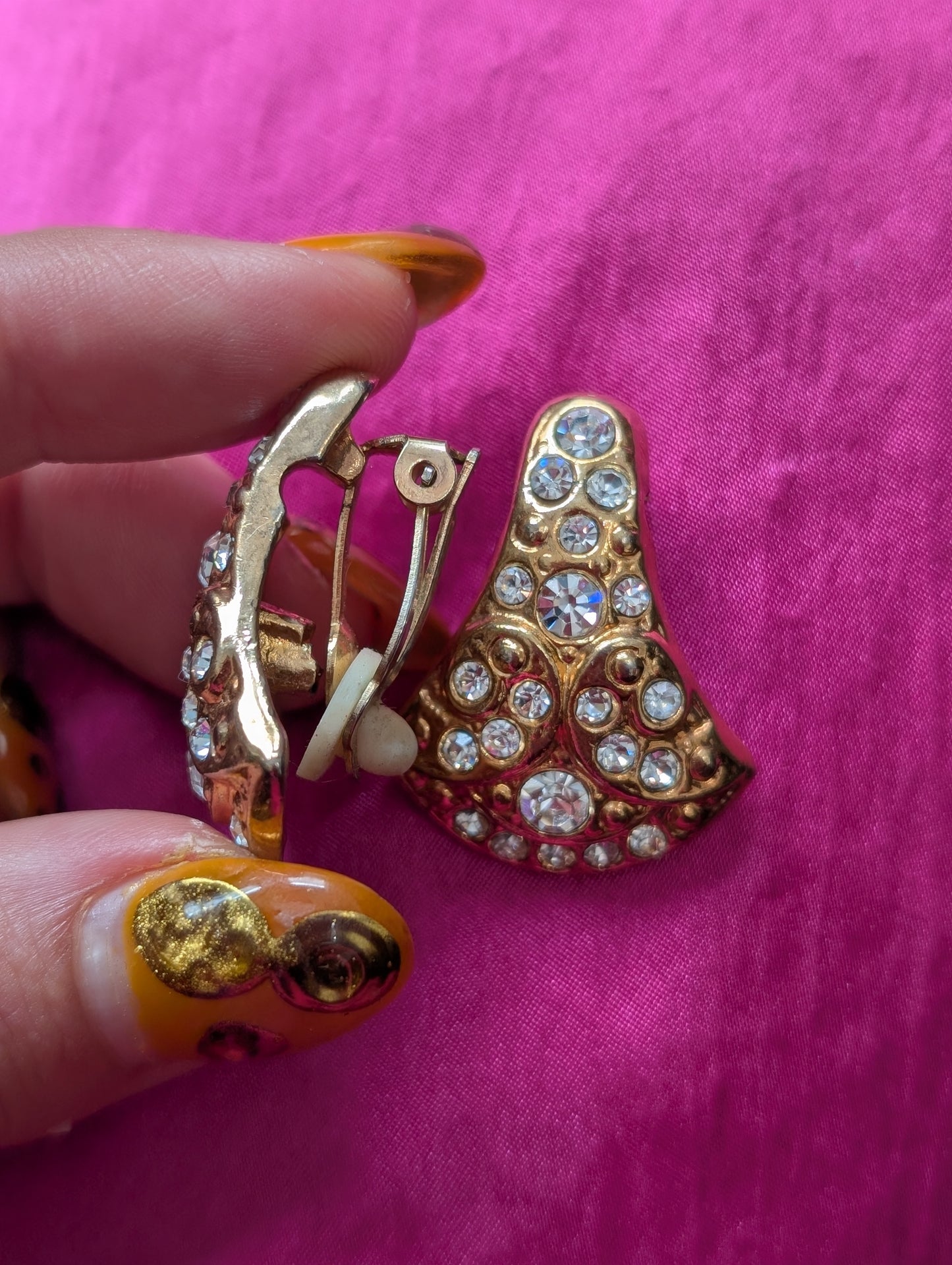 80s Rhinestone Earrings