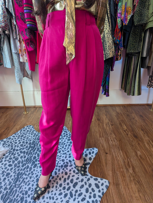 90s Silk High-waisted Trouser