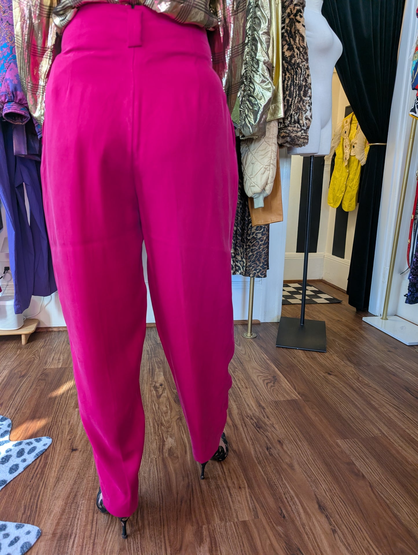 90s Silk High-waisted Trouser