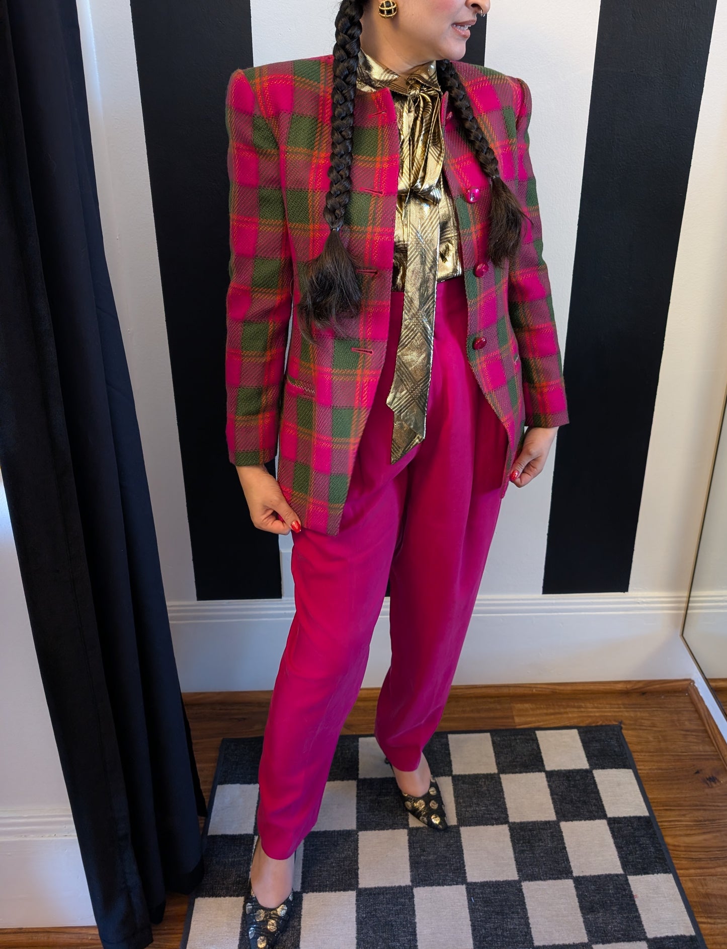 90s Silk High-waisted Trouser