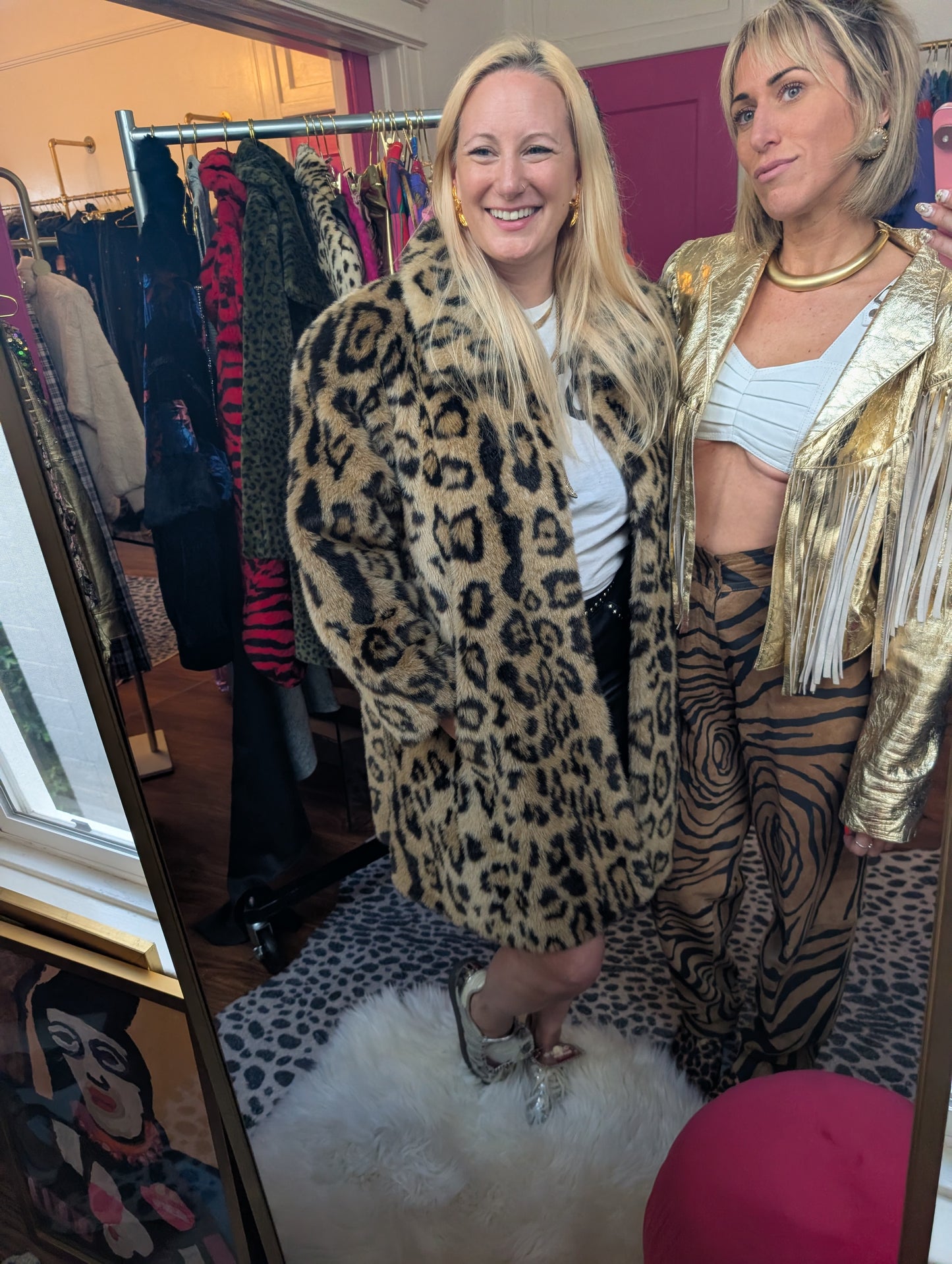 80s Faux Fur Leopard Jacket