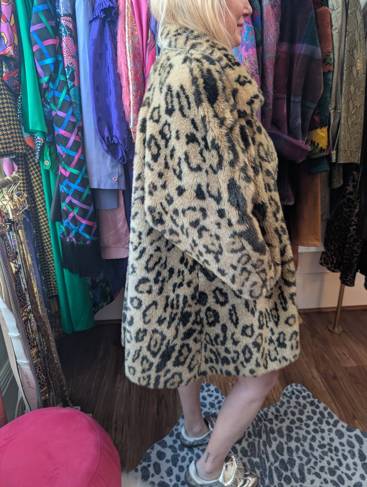 80s Faux Fur Leopard Jacket