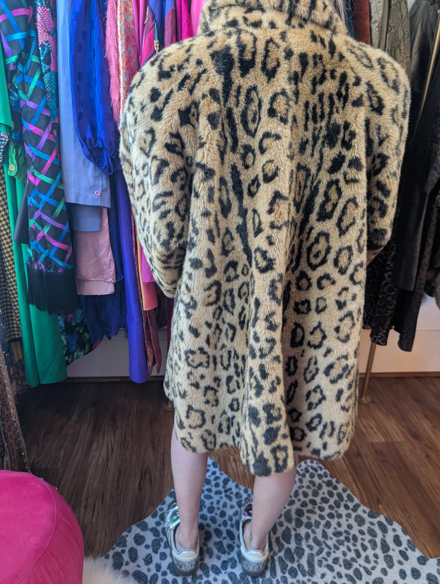 80s Faux Fur Leopard Jacket