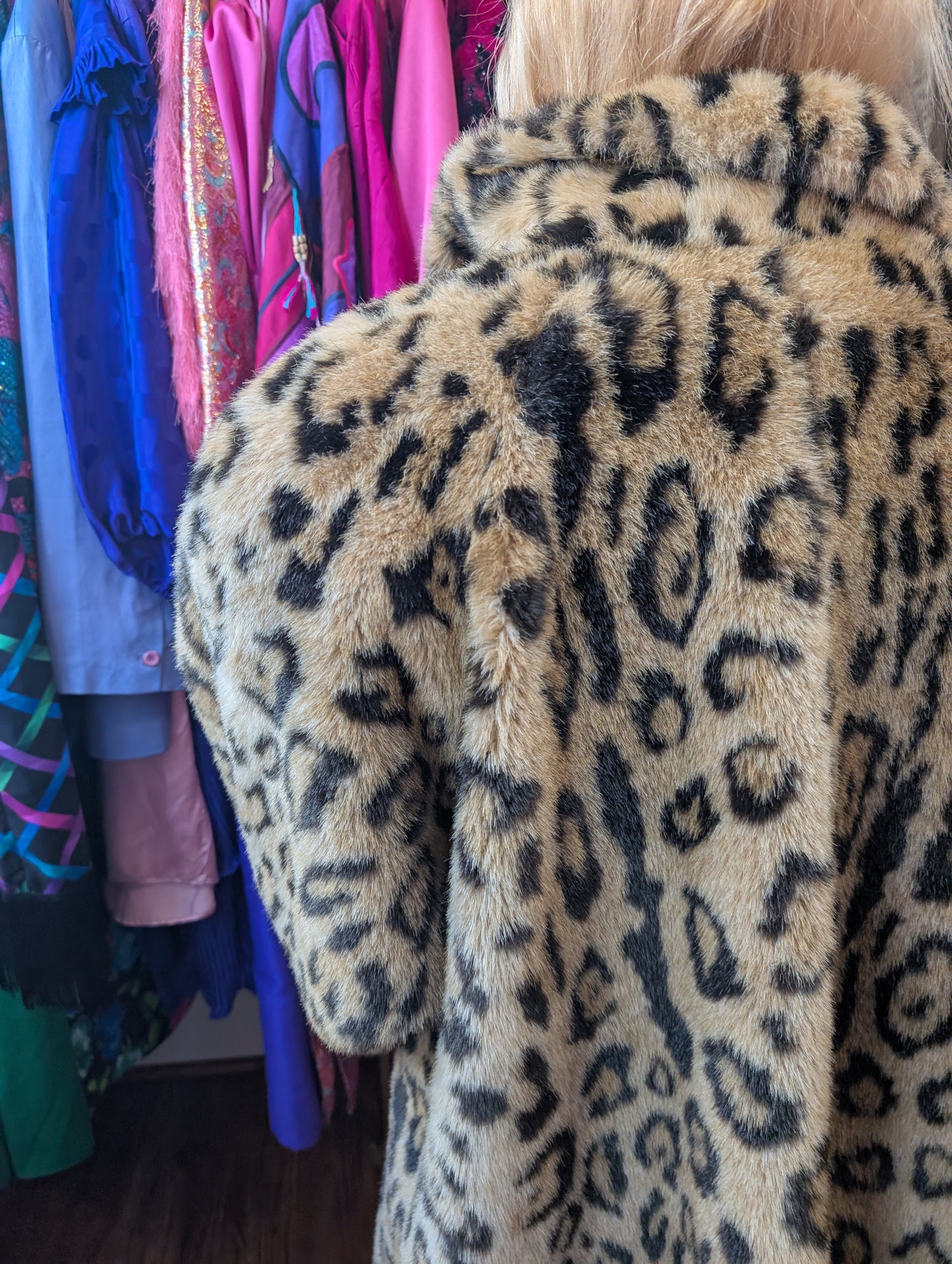 80s Faux Fur Leopard Jacket