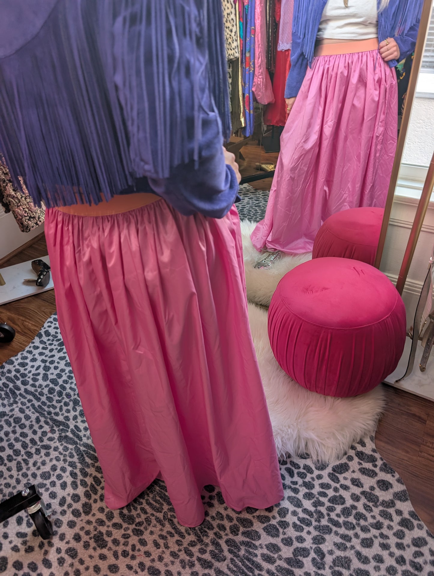 80s Re-worked Barbie Maxi Skirt