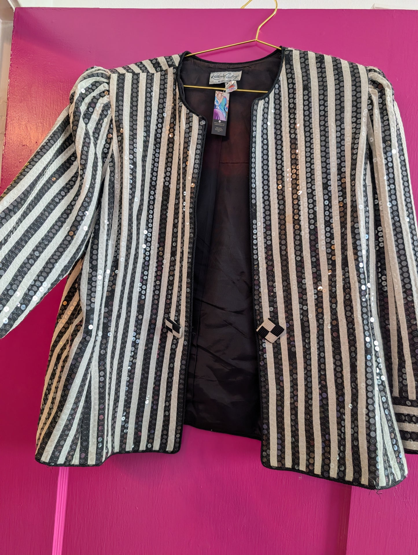 80s Sequin Covered Striped Jacket