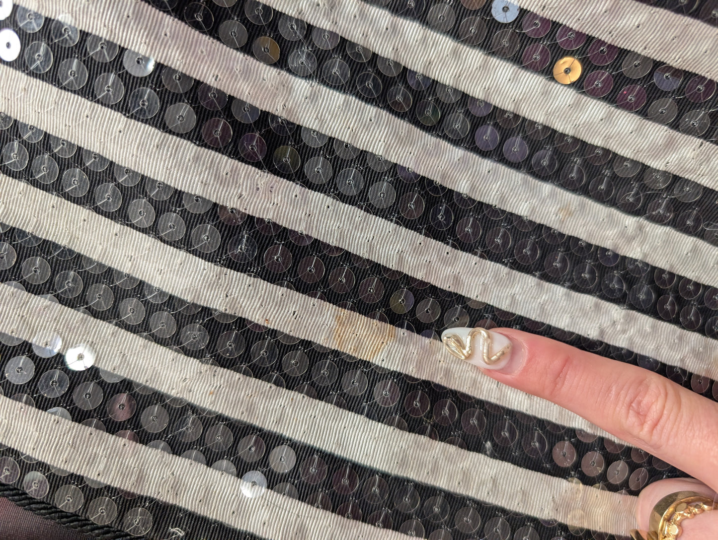 80s Sequin Covered Striped Jacket