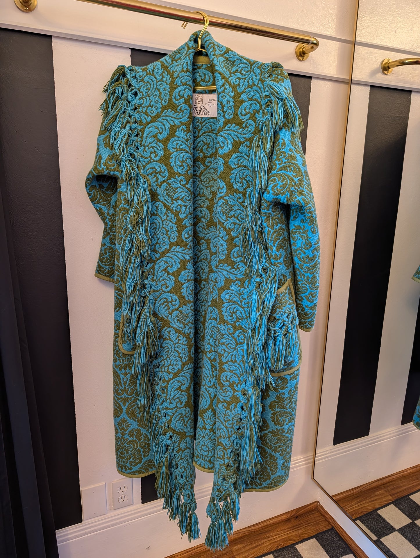 The Loretta Fringe Jacket | Turquoise & Olive