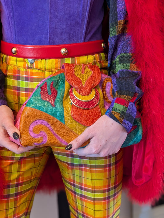 90s Rainbow Leather Purse