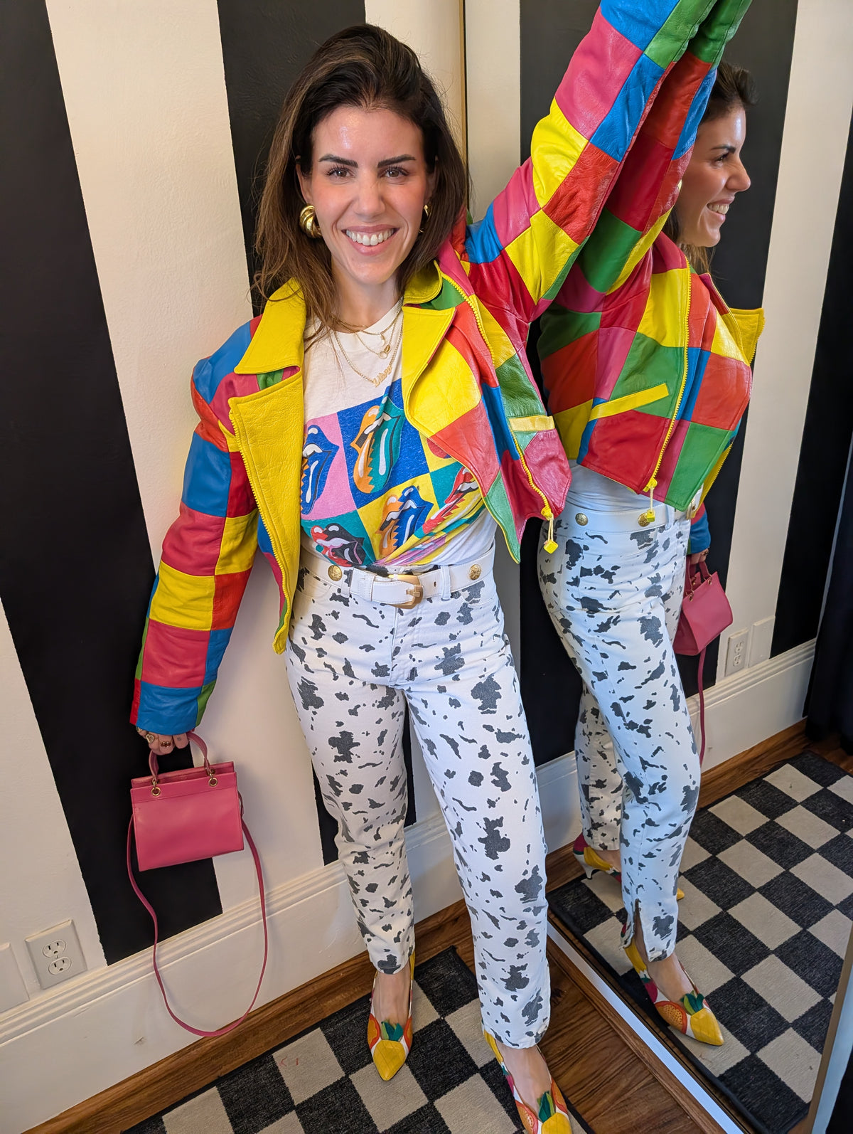 90s Georges Marciano for Guess Cow Print Denim