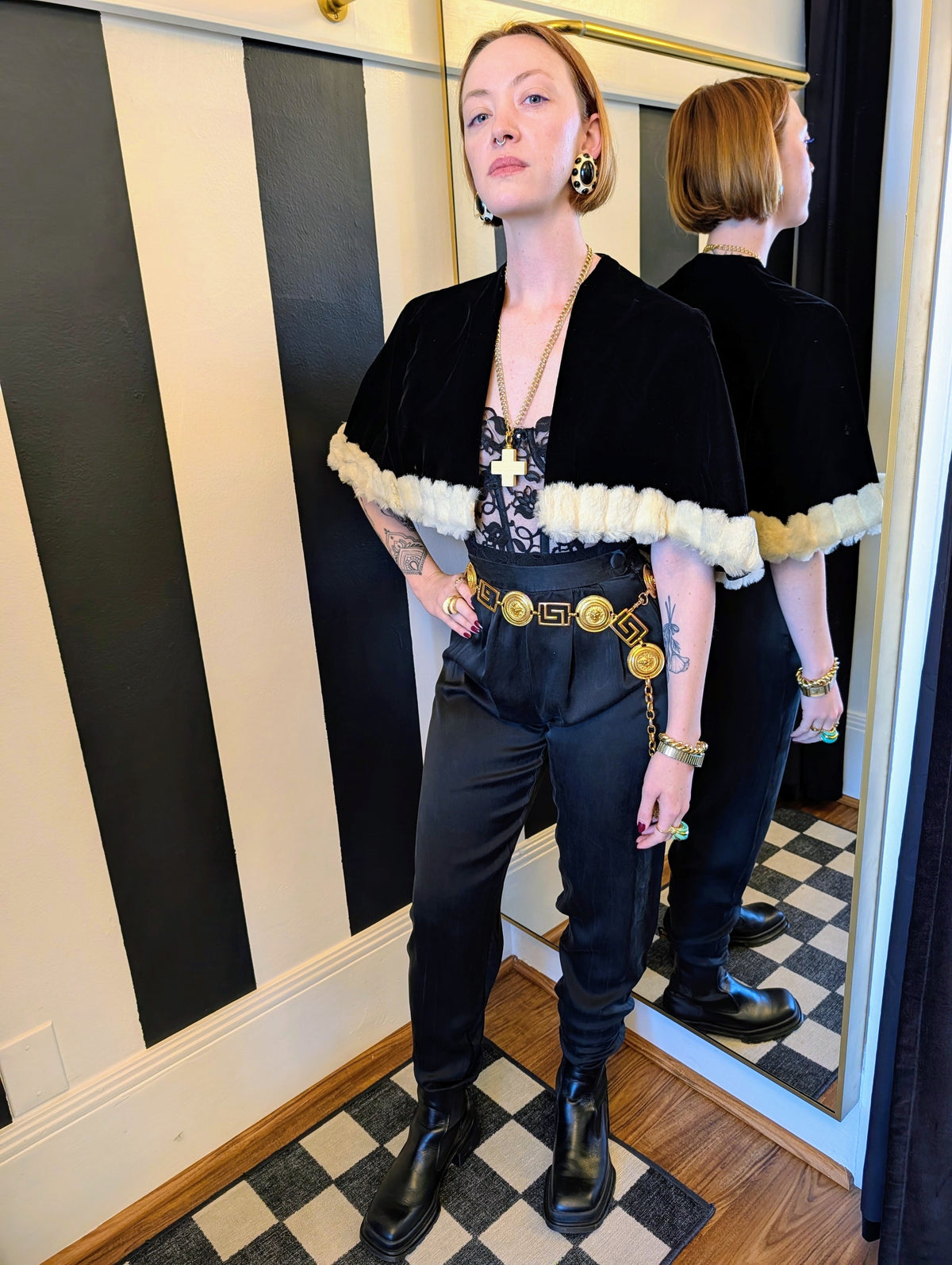 90s Silk High-Waisted Trouser Pant