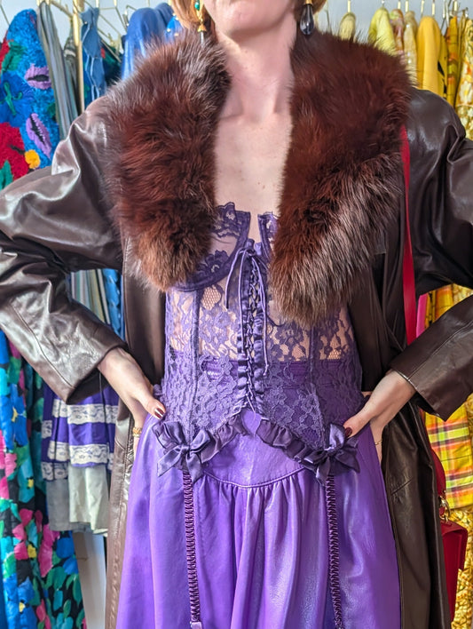 Vintage Auburn Genuine Fox Fur Collar