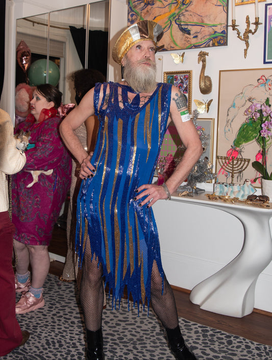 70s Flapper Heavy Beaded Dress