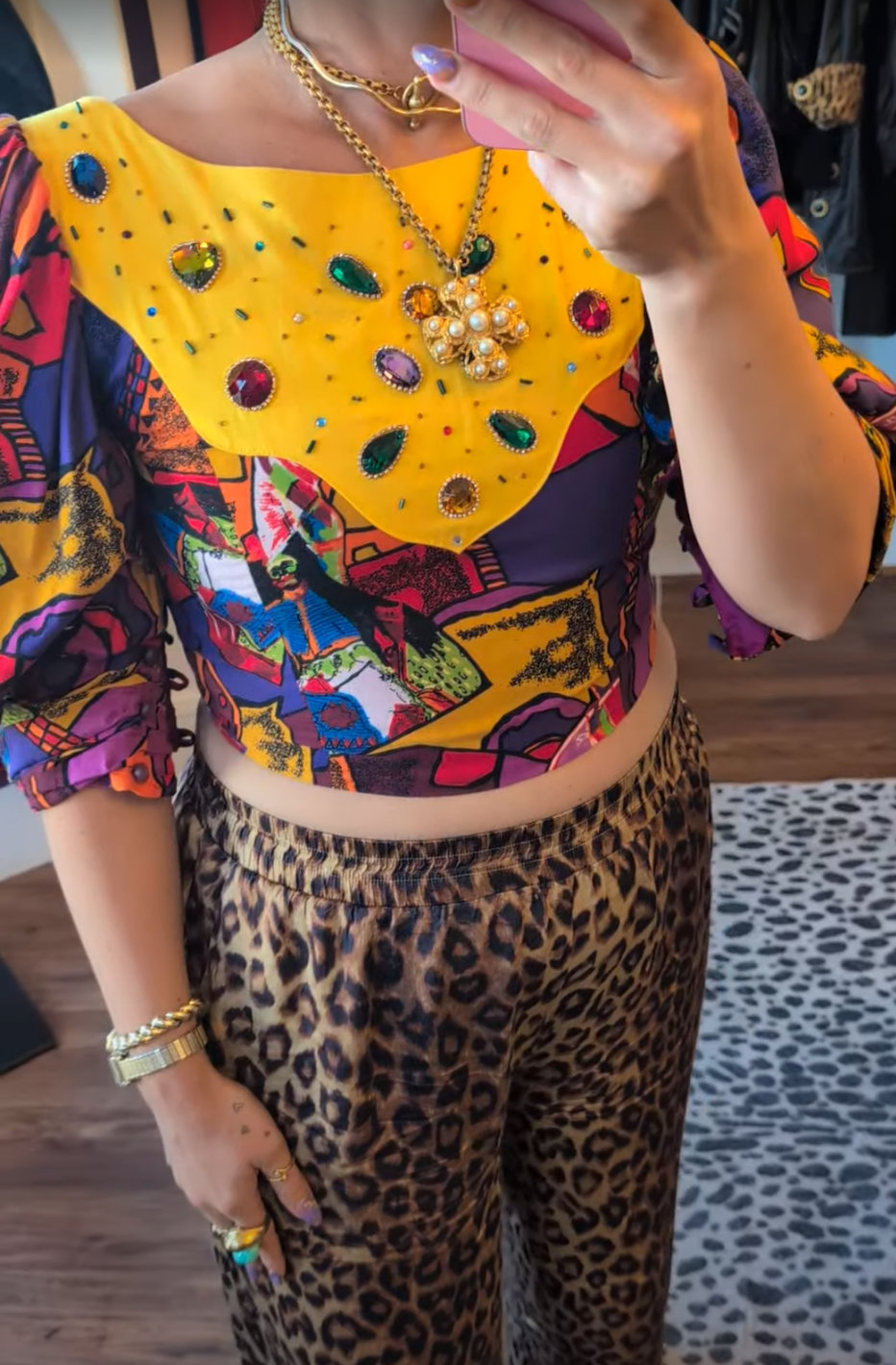 80s Reworked Cotton Puff Shoulder Set