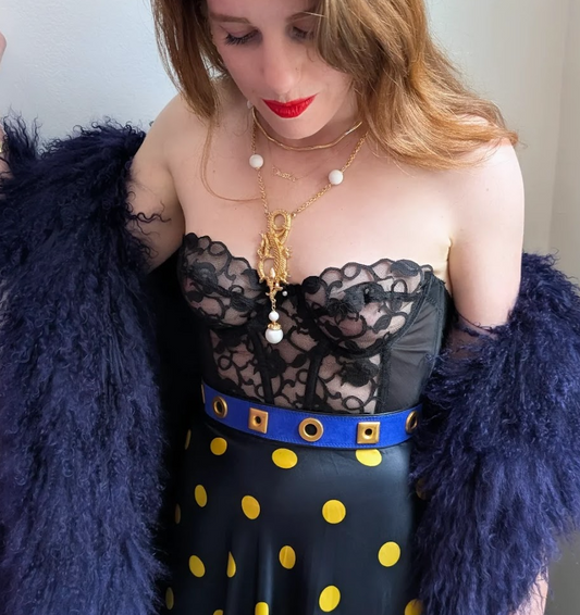 Black Lace Bustier Top