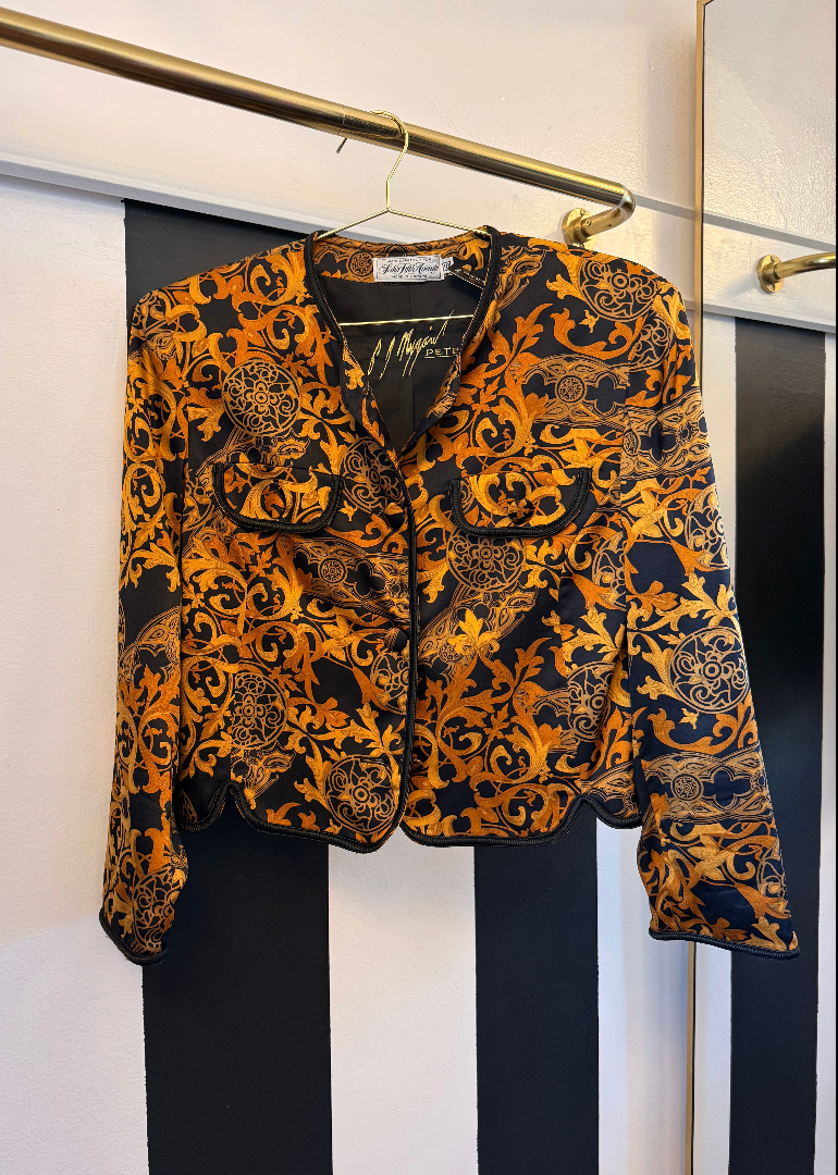 90s Silk Saks Fifth Avenue Baroque Blazer