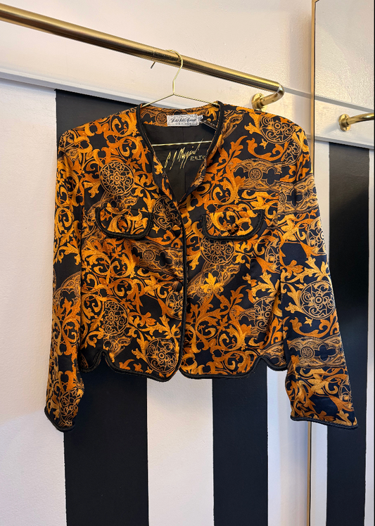 90s Silk Saks Fifth Avenue Baroque Blazer