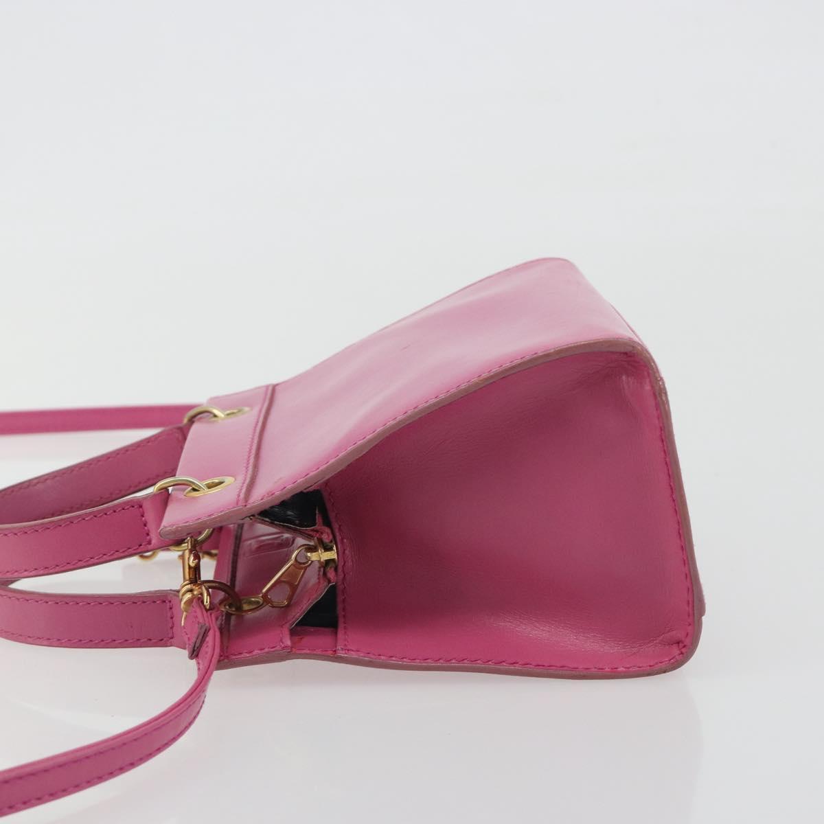 Vintage 90s Celine Raspberry Pink Leather Mini Tote