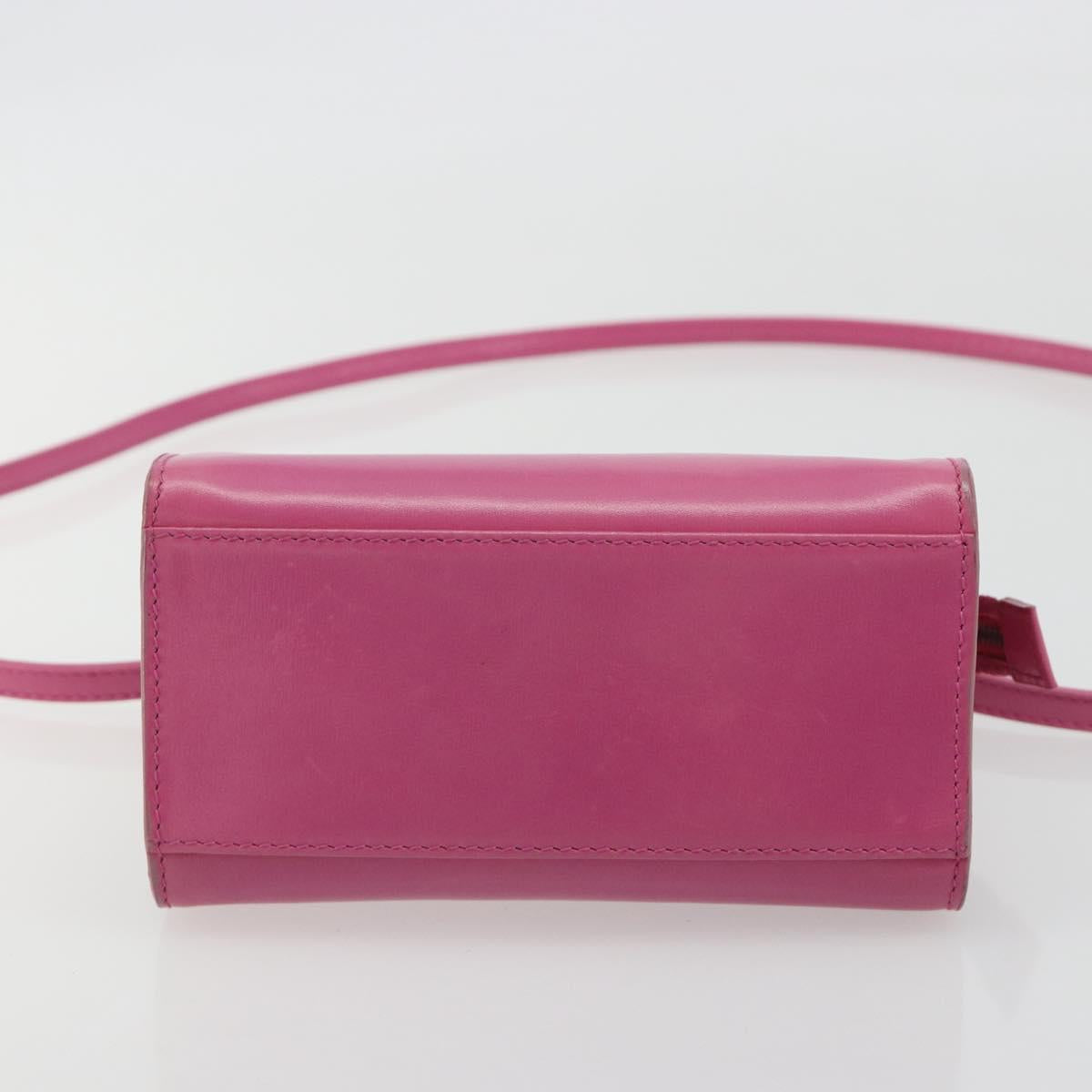 Vintage 90s Celine Raspberry Pink Leather Mini Tote