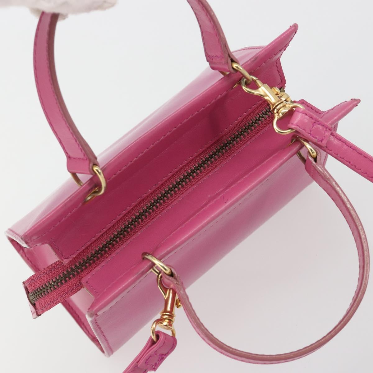 Vintage 90s Celine Raspberry Pink Leather Mini Tote