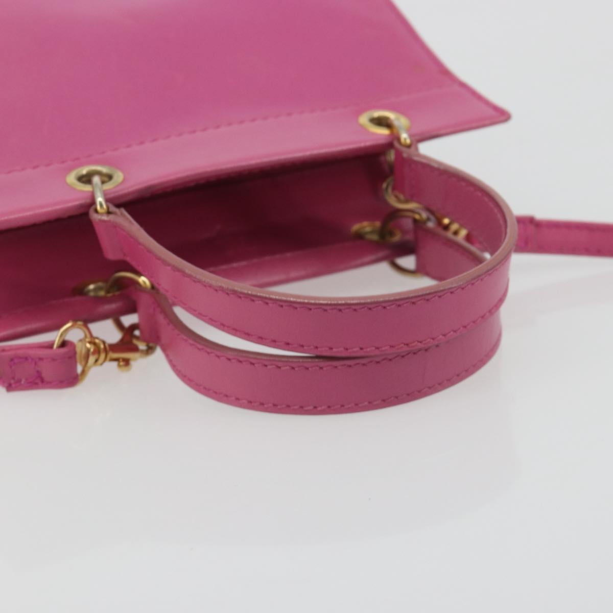 Vintage 90s Celine Raspberry Pink Leather Mini Tote