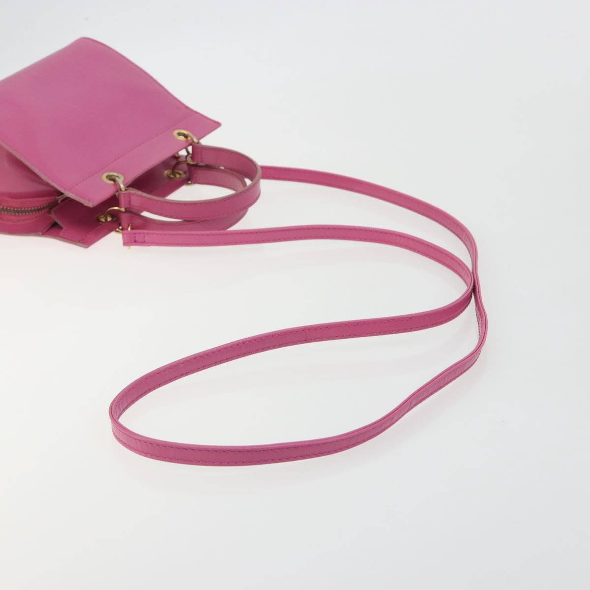 Vintage 90s Celine Raspberry Pink Leather Mini Tote