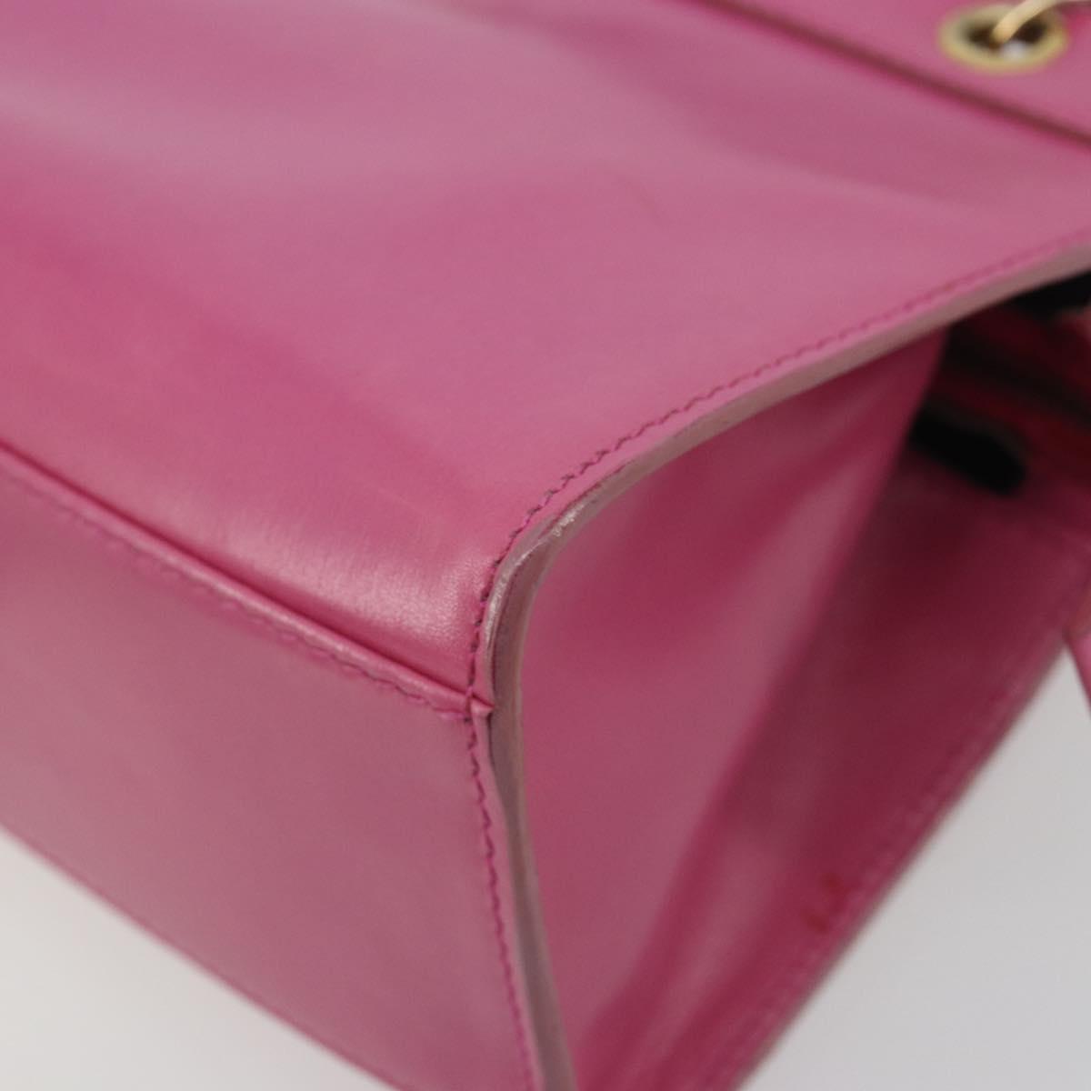 Vintage 90s Celine Raspberry Pink Leather Mini Tote