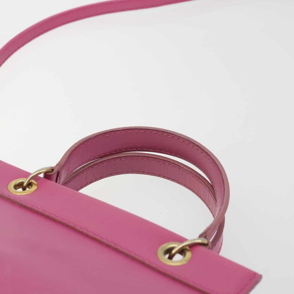 Vintage 90s Celine Raspberry Pink Leather Mini Tote