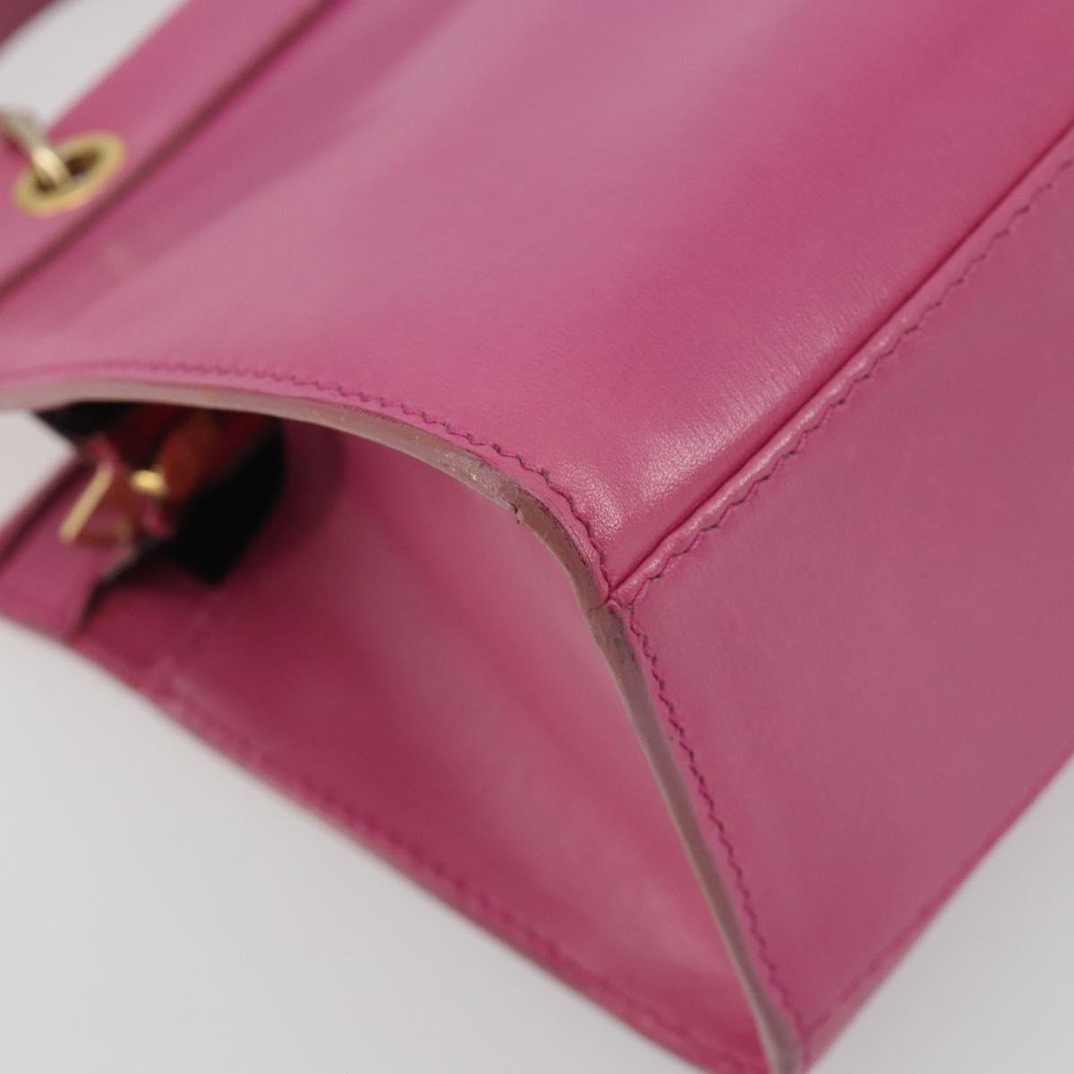 Vintage 90s Celine Raspberry Pink Leather Mini Tote