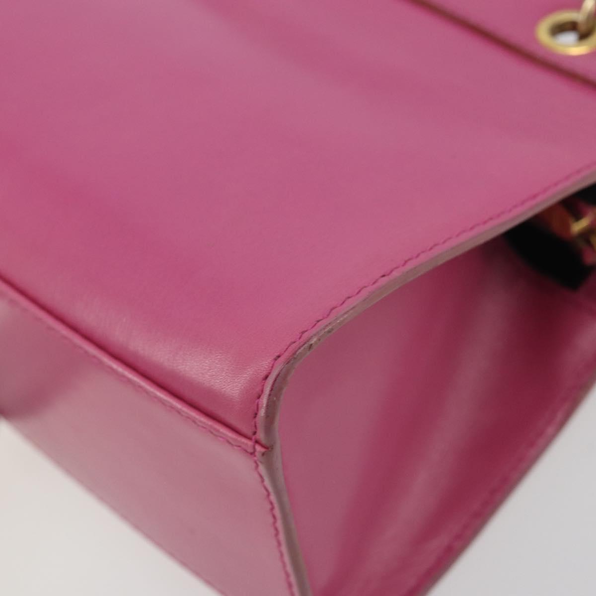 Vintage 90s Celine Raspberry Pink Leather Mini Tote