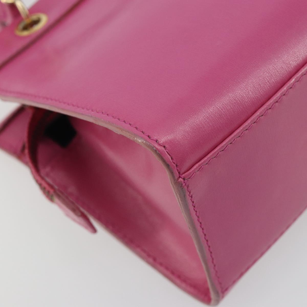 Vintage 90s Celine Raspberry Pink Leather Mini Tote