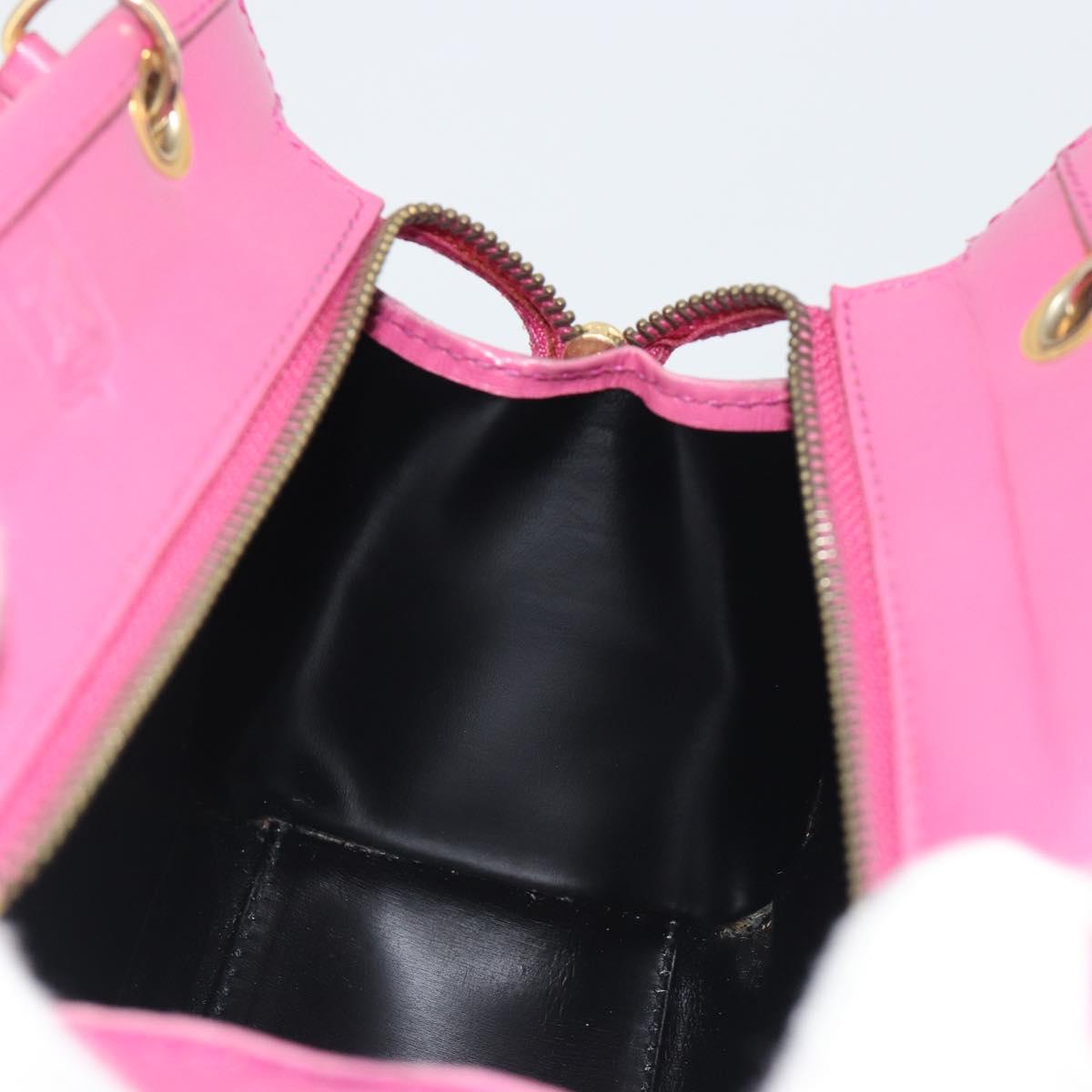 Vintage 90s Celine Raspberry Pink Leather Mini Tote
