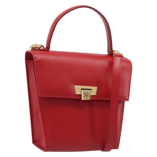 Vintage 80s/90s Christian Dior Red Leather 2-Way Handbag