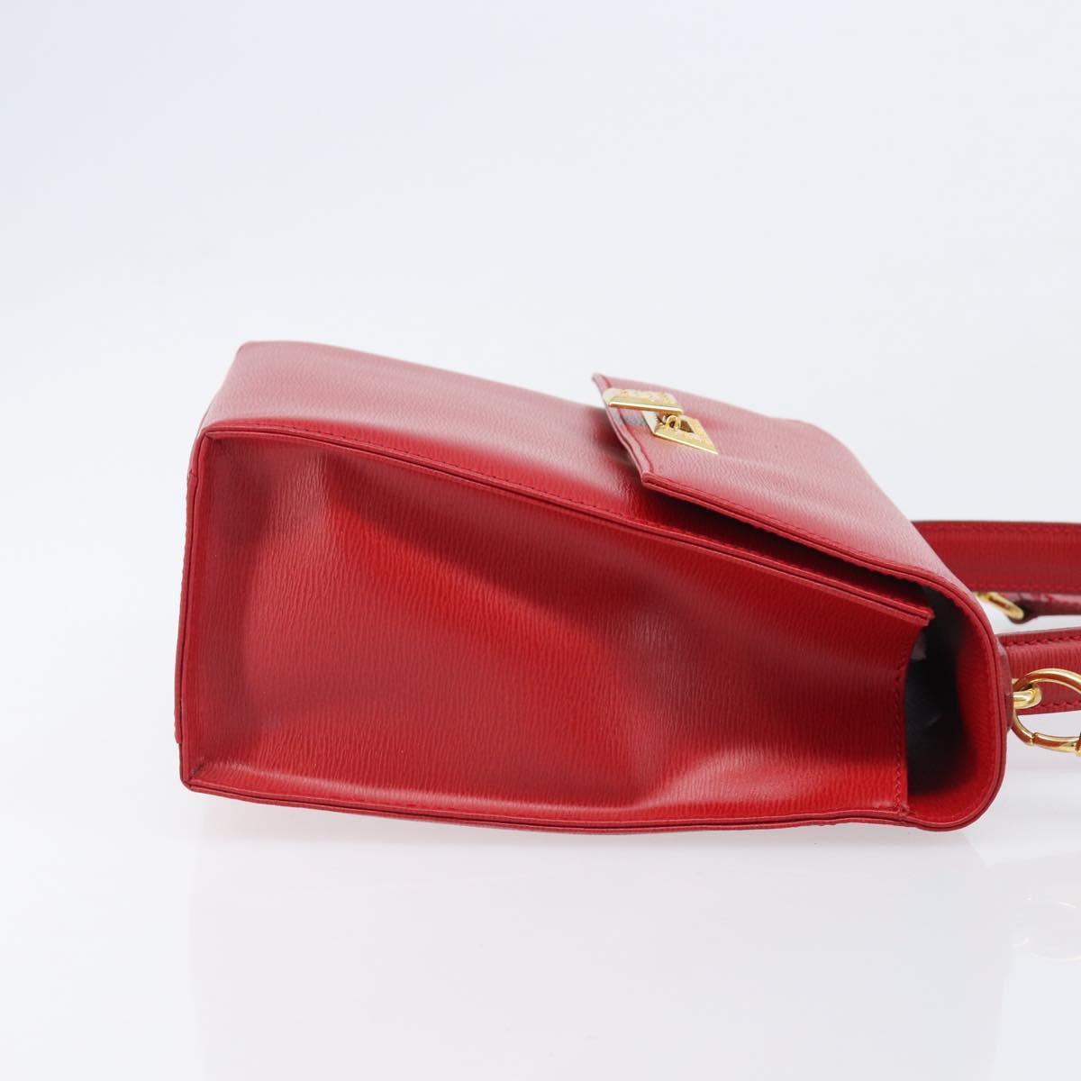 Vintage 80s/90s Christian Dior Red Leather 2-Way Handbag