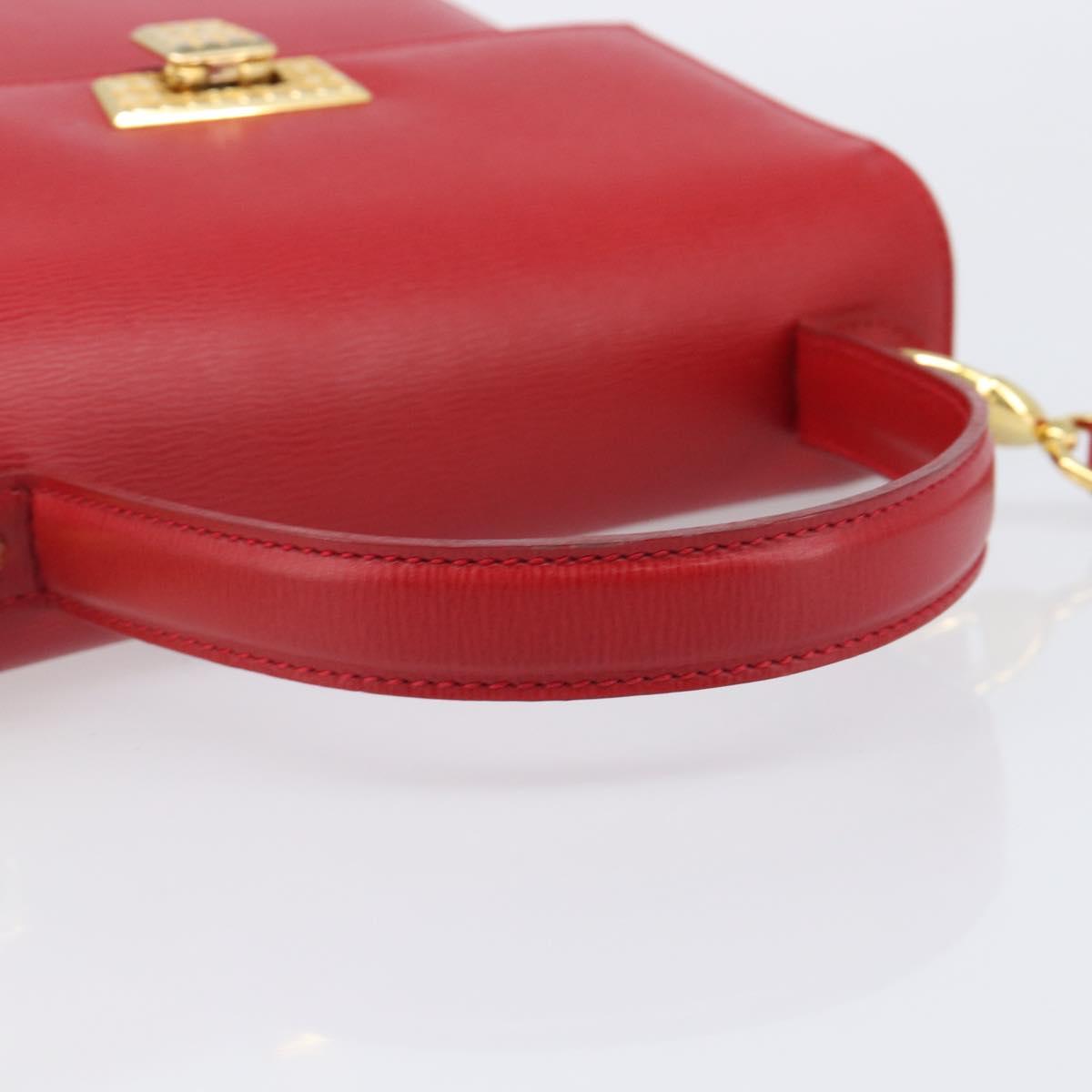 Vintage 80s/90s Christian Dior Red Leather 2-Way Handbag
