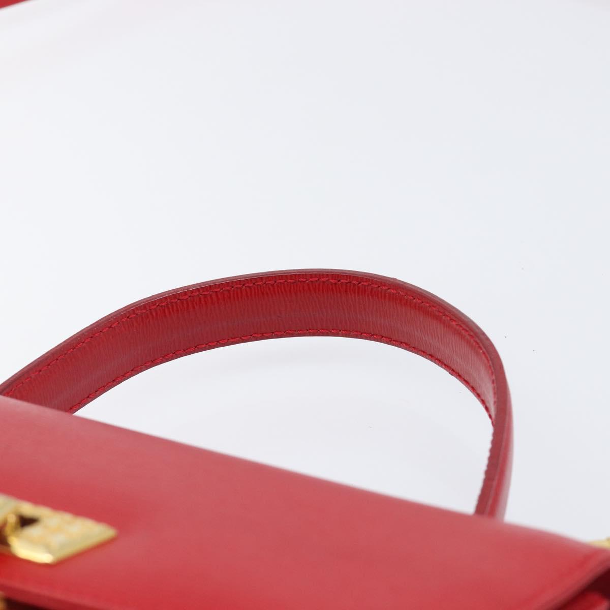 Vintage 80s/90s Christian Dior Red Leather 2-Way Handbag