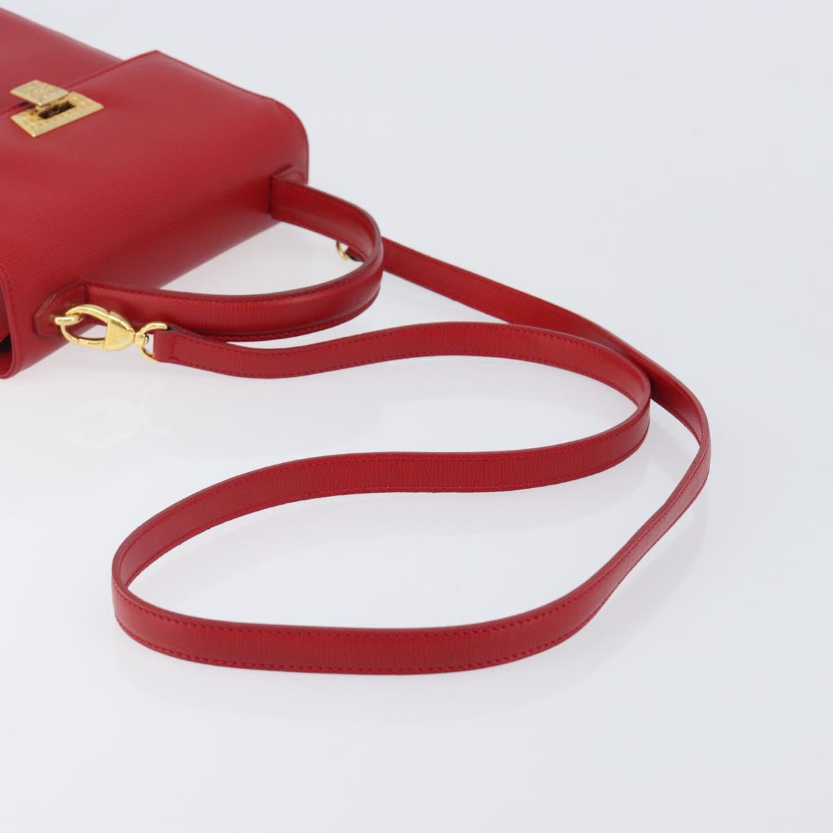 Vintage 80s/90s Christian Dior Red Leather 2-Way Handbag