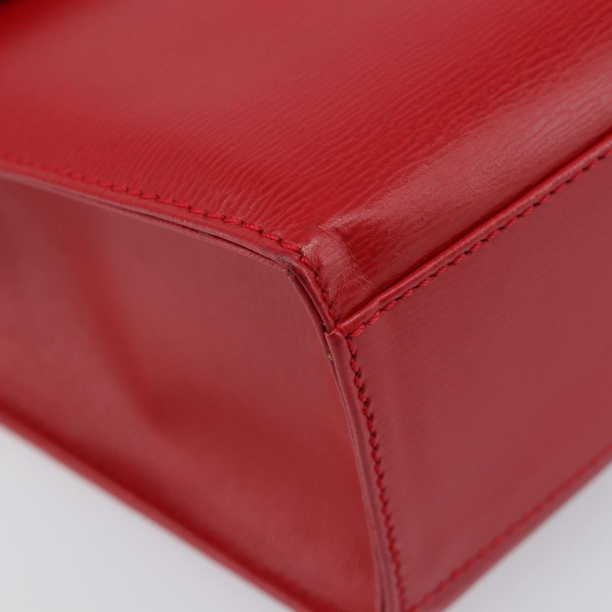 Vintage 80s/90s Christian Dior Red Leather 2-Way Handbag
