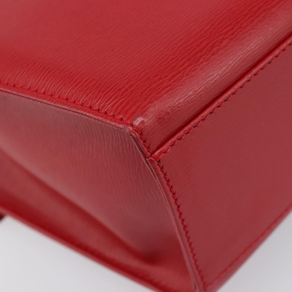 Vintage 80s/90s Christian Dior Red Leather 2-Way Handbag