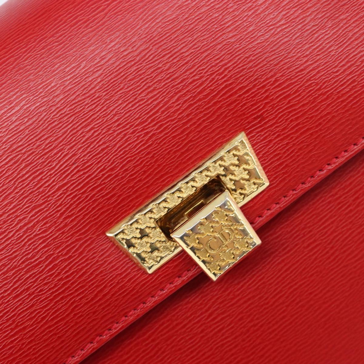 Vintage 80s/90s Christian Dior Red Leather 2-Way Handbag