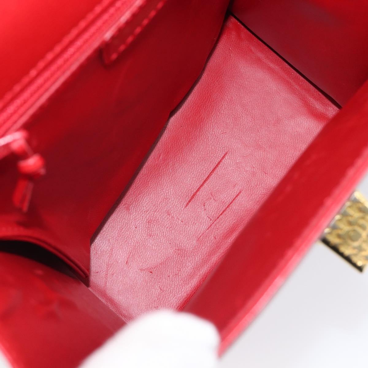 Vintage 80s/90s Christian Dior Red Leather 2-Way Handbag