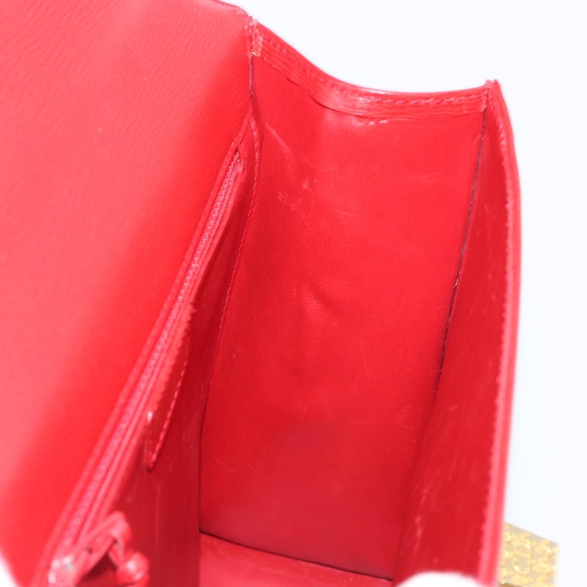 Vintage 80s/90s Christian Dior Red Leather 2-Way Handbag