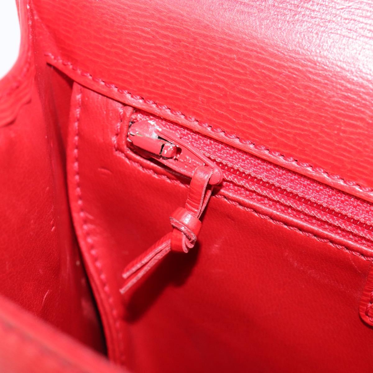 Vintage 80s/90s Christian Dior Red Leather 2-Way Handbag